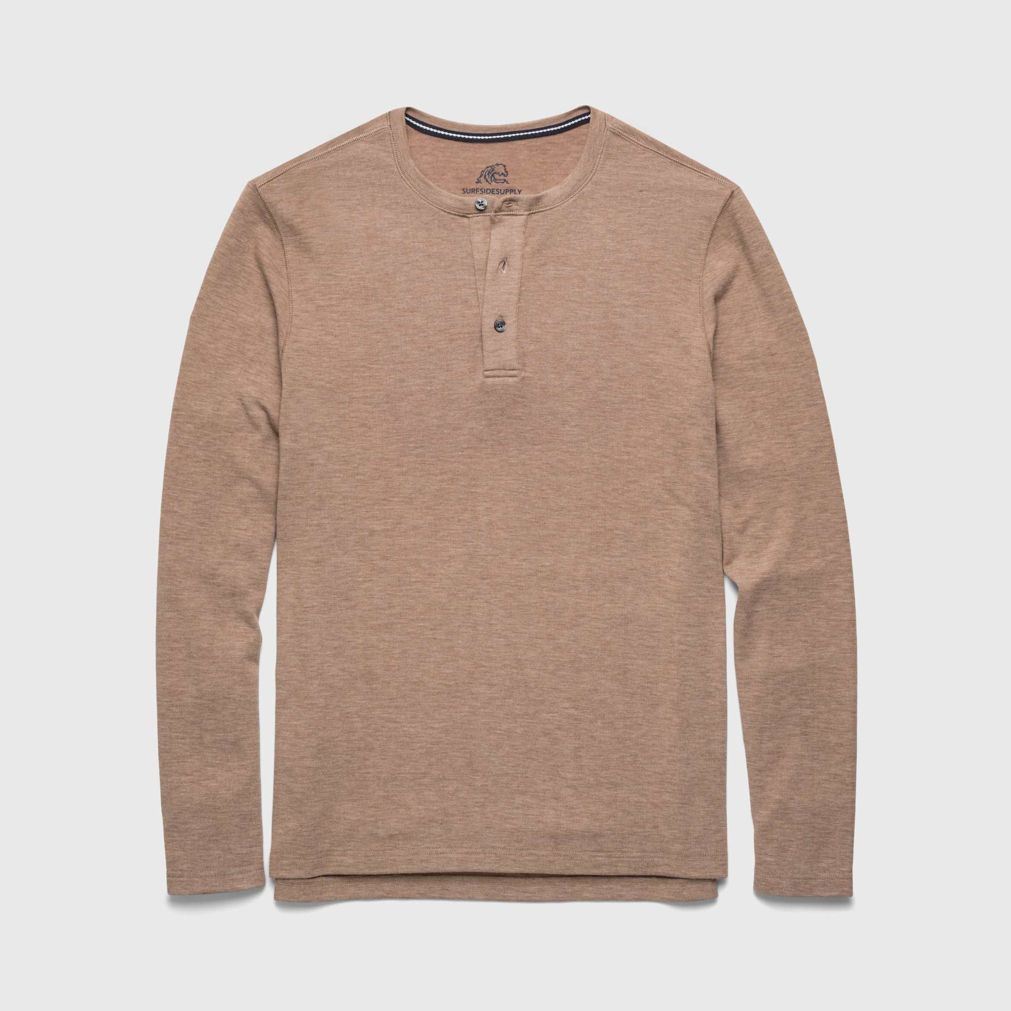 Sean Ultra Soft Classic Henley - Camel Heather - Surfside Supply
