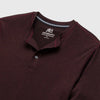 Sean Ultra Soft Classic Henley - Cabernet Heather