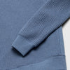 Butch Waffle Thermal Crewneck - Blue Heather