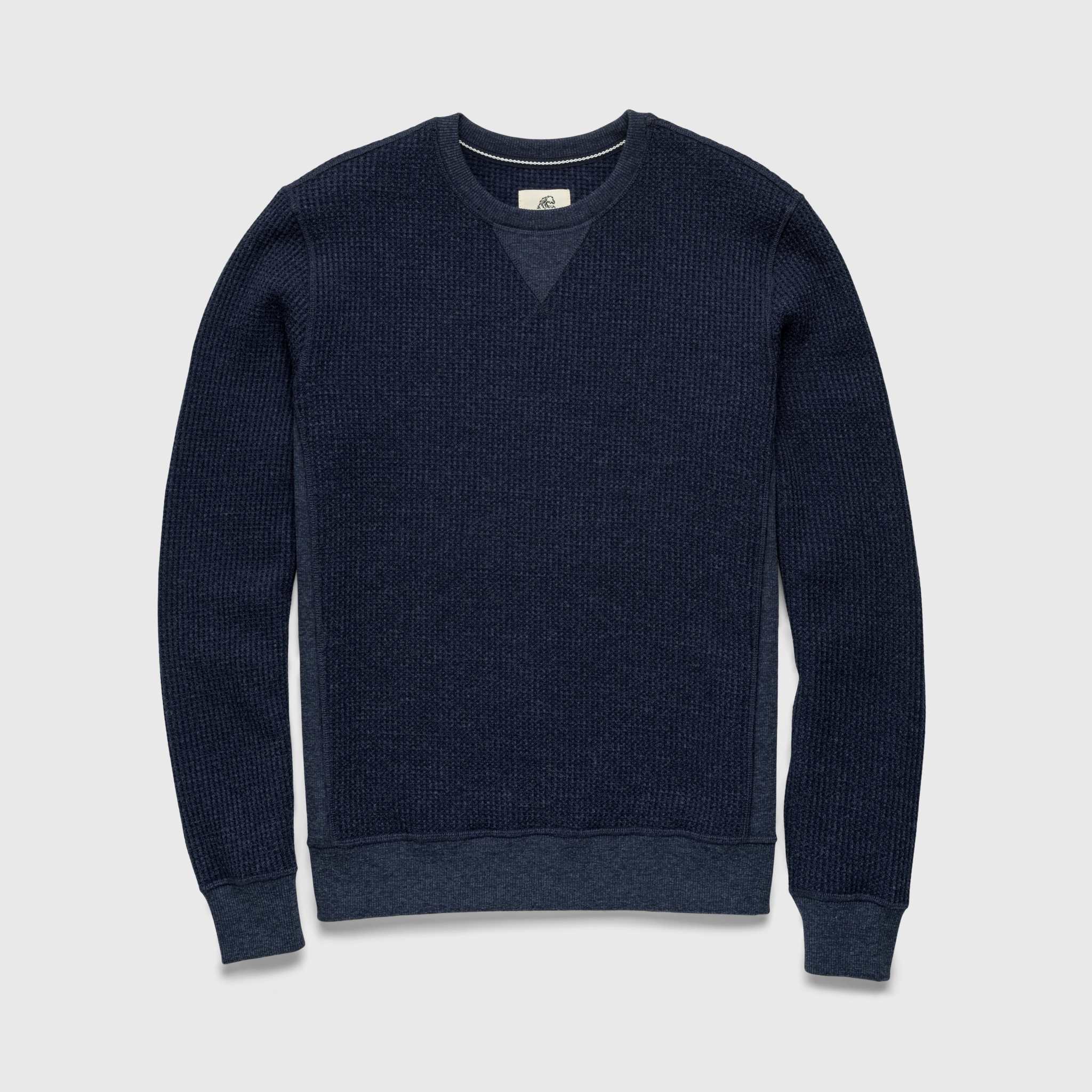 Butch Waffle Thermal Crewneck - Navy Heather - Surfside Supply Co