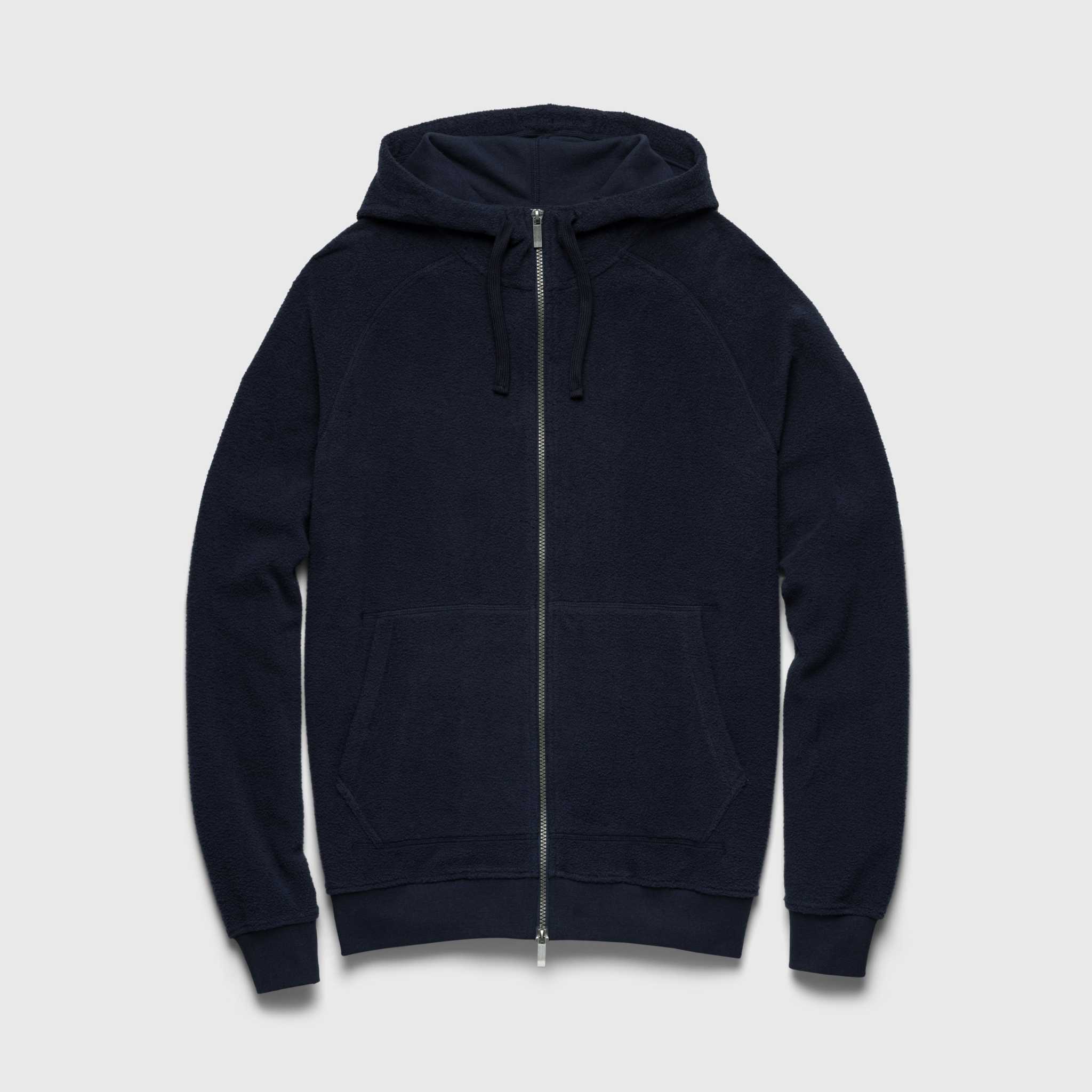 Danny Full-Zip Fuzzy Fleece Hoodie - Navy Blazer - Surfside Supply