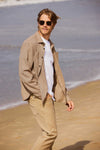 Louis Soft Houndstooth Overshirt - Brown