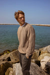 Butch Waffle Fleece Crewneck - Camel Heather