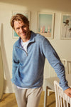 Bobby Cashmist Fleece Quarter Zip - Slate Blue Heather