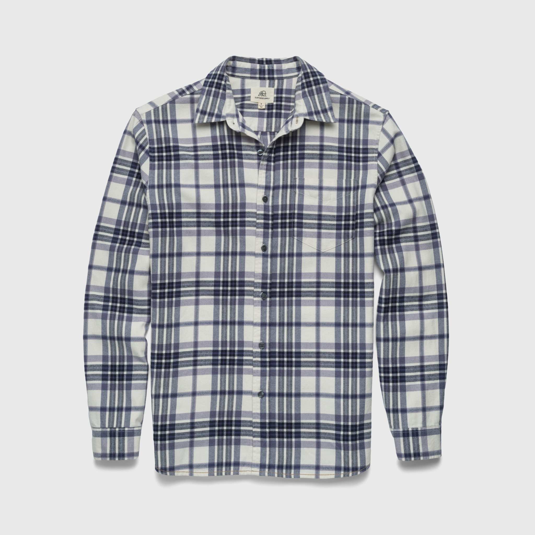 Brian Flannel Plaid Shirt - Jet Stream Combo - Surfside Supply Co  display picture 1