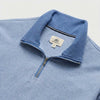 Bobby Stripe Fleece Quarter Zip - Sapphire Blue