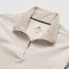 Bobby Stripe Fleece Quarter Zip - Taupe Heather