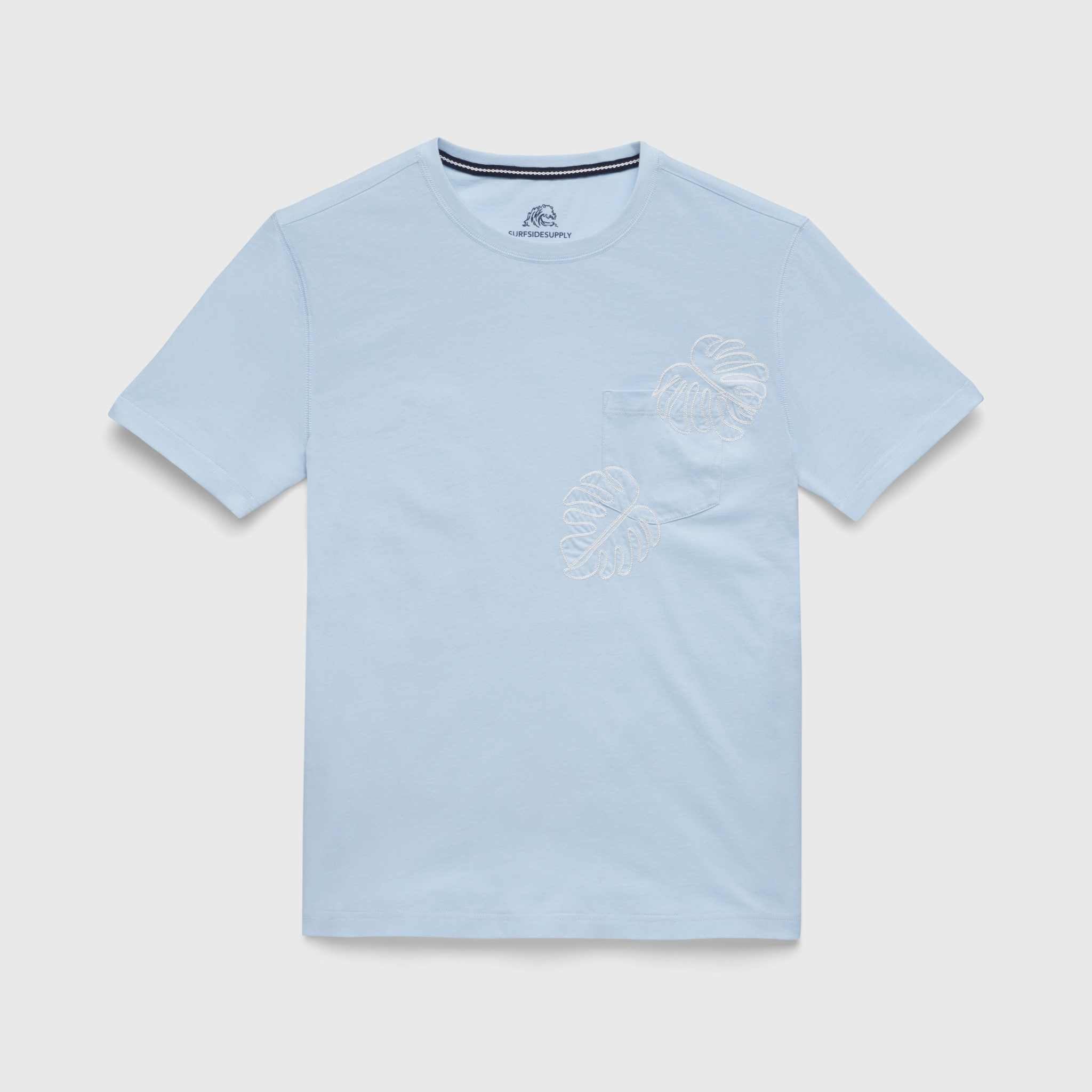 Chris Embroidered Tee - Skyway Blue - Surfside Supply Co