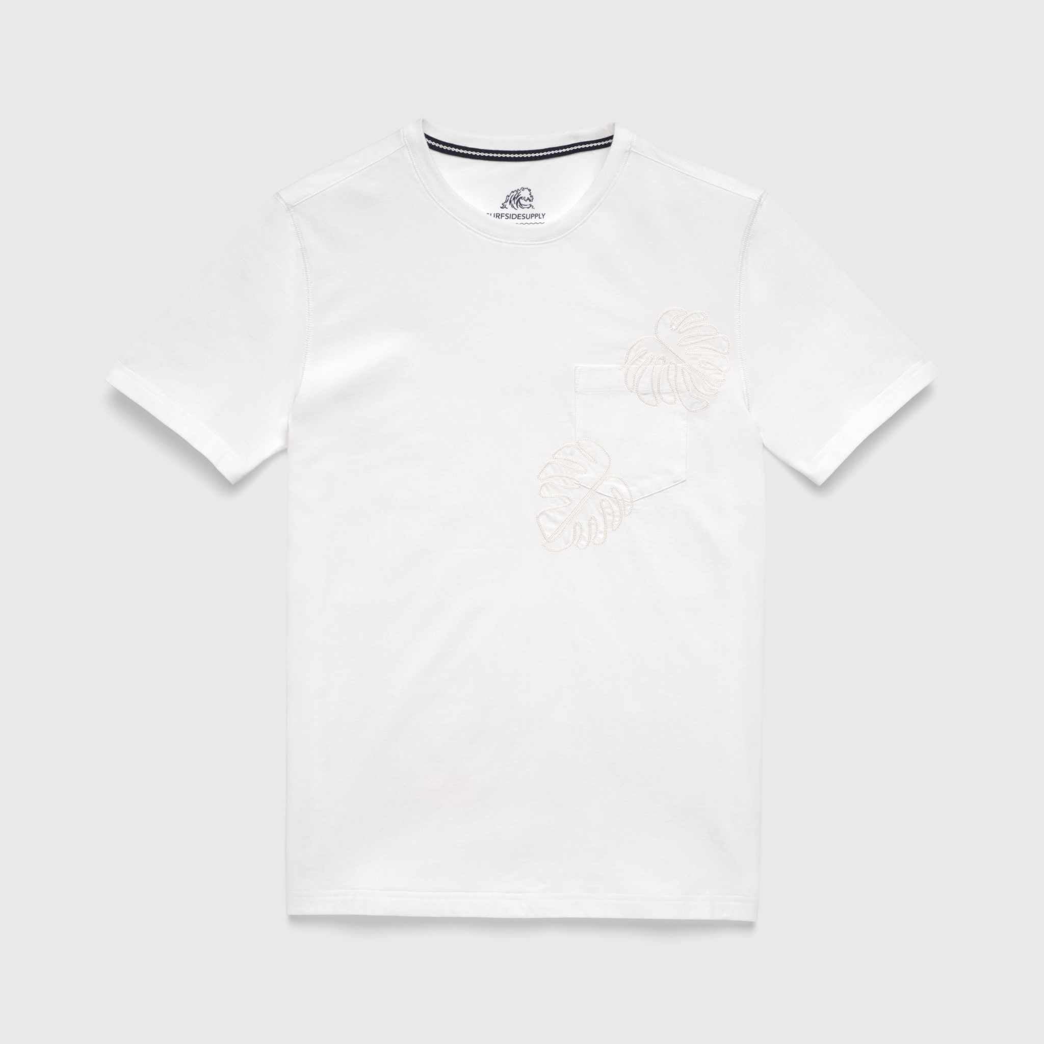Chris Embroidered Tee - White - Surfside Supply Co. – Surfside