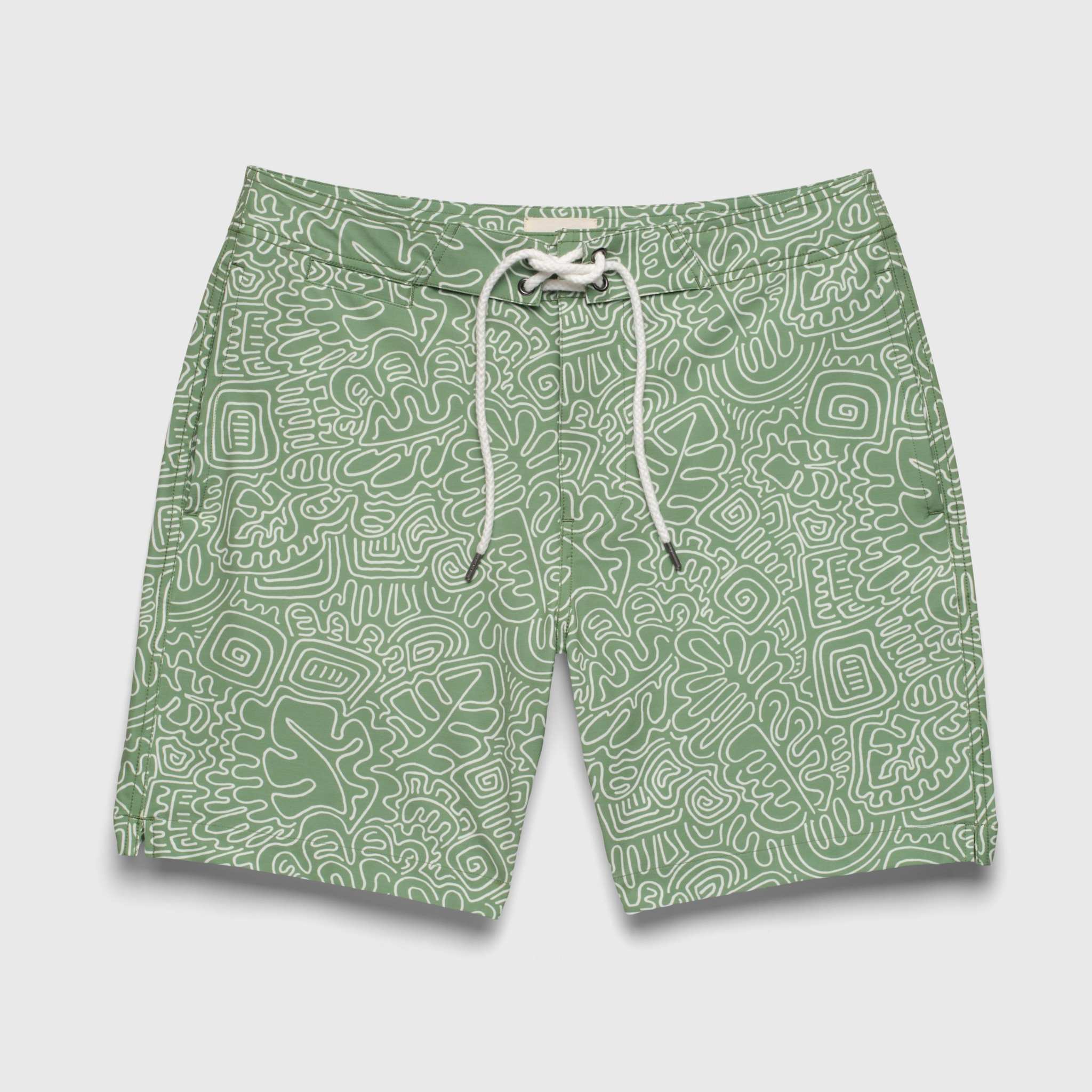 Duke 7.25” Doodle Boardshort - Turf Green - Surfside Supply Co