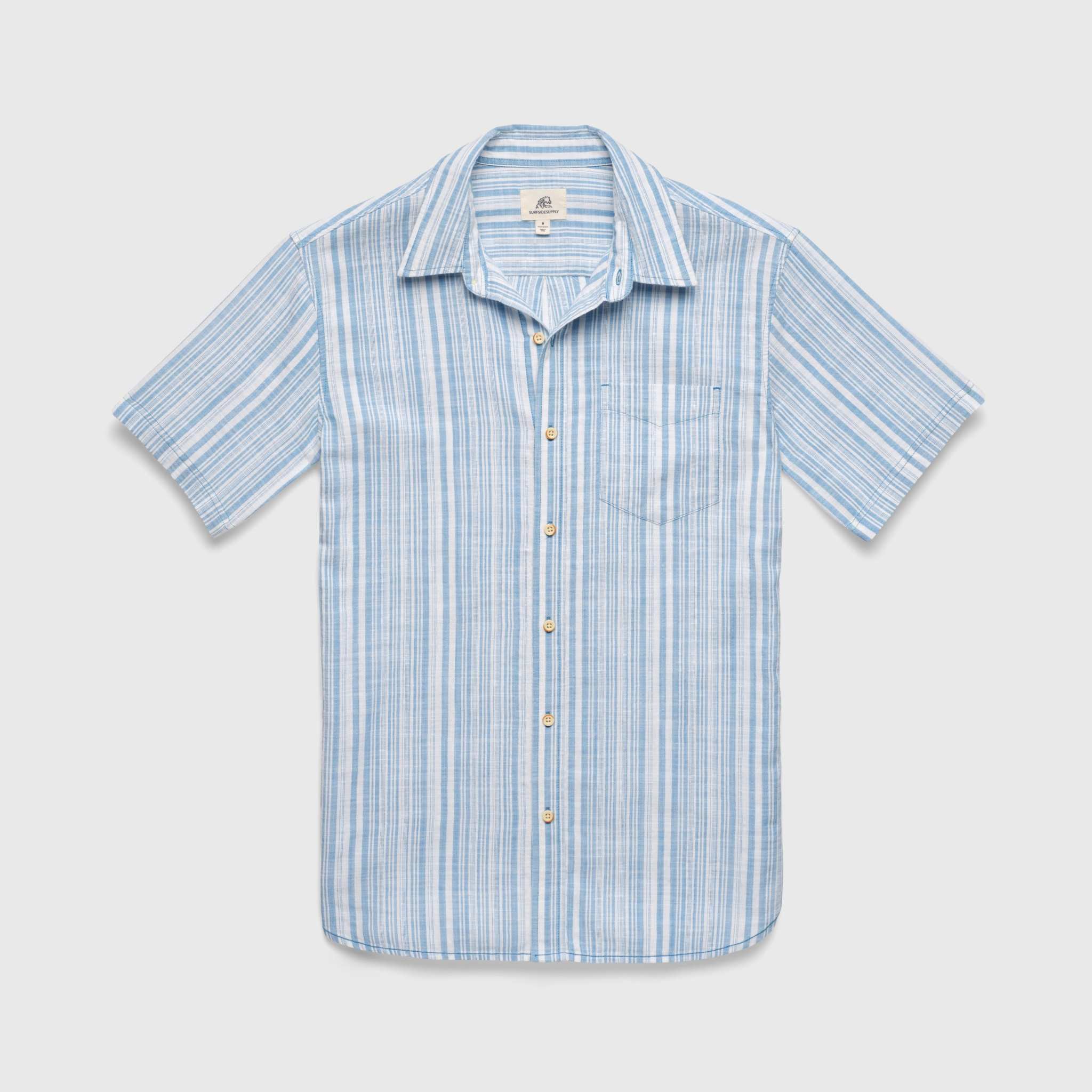 Joey Stripe Shirt - Cendre Blue - Surfside Supply Co. – Surfside
