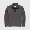 Ken Quilted Button Mock – Charcoal Heather