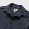 Louis Soft Herringbone Overshirt - Navy