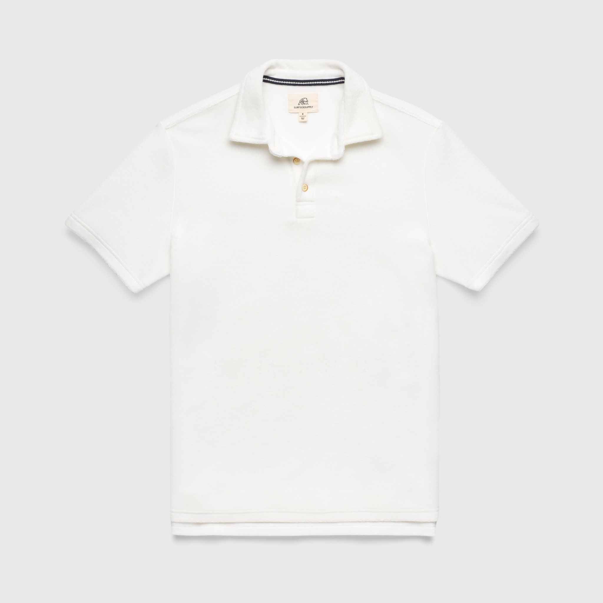 Ryan Saltwater Terry Polo - White - Surfside Supply Co. – Surfside