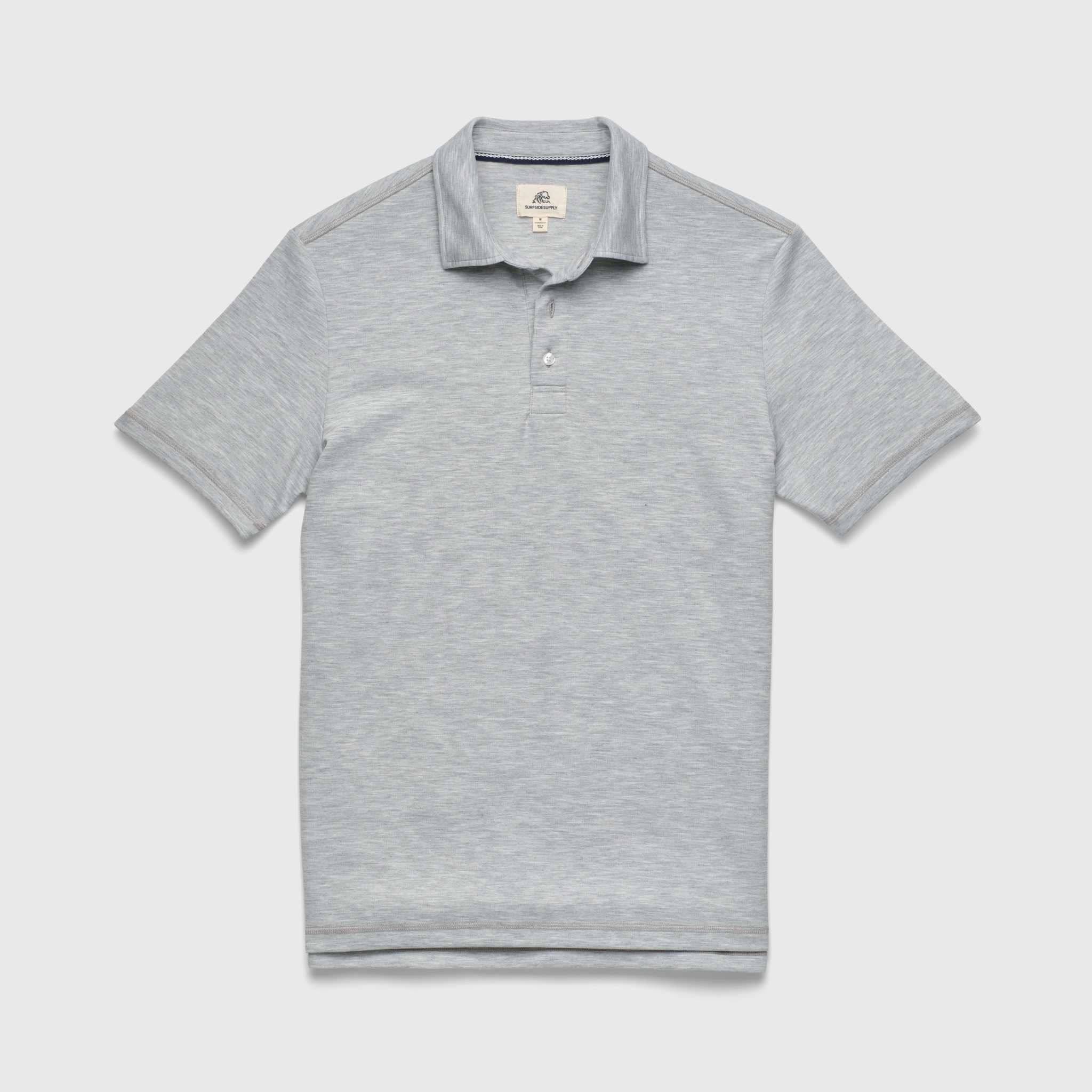 Ryan Pique Polo - Heather Grey- Surfside Supply Co. – Surfside