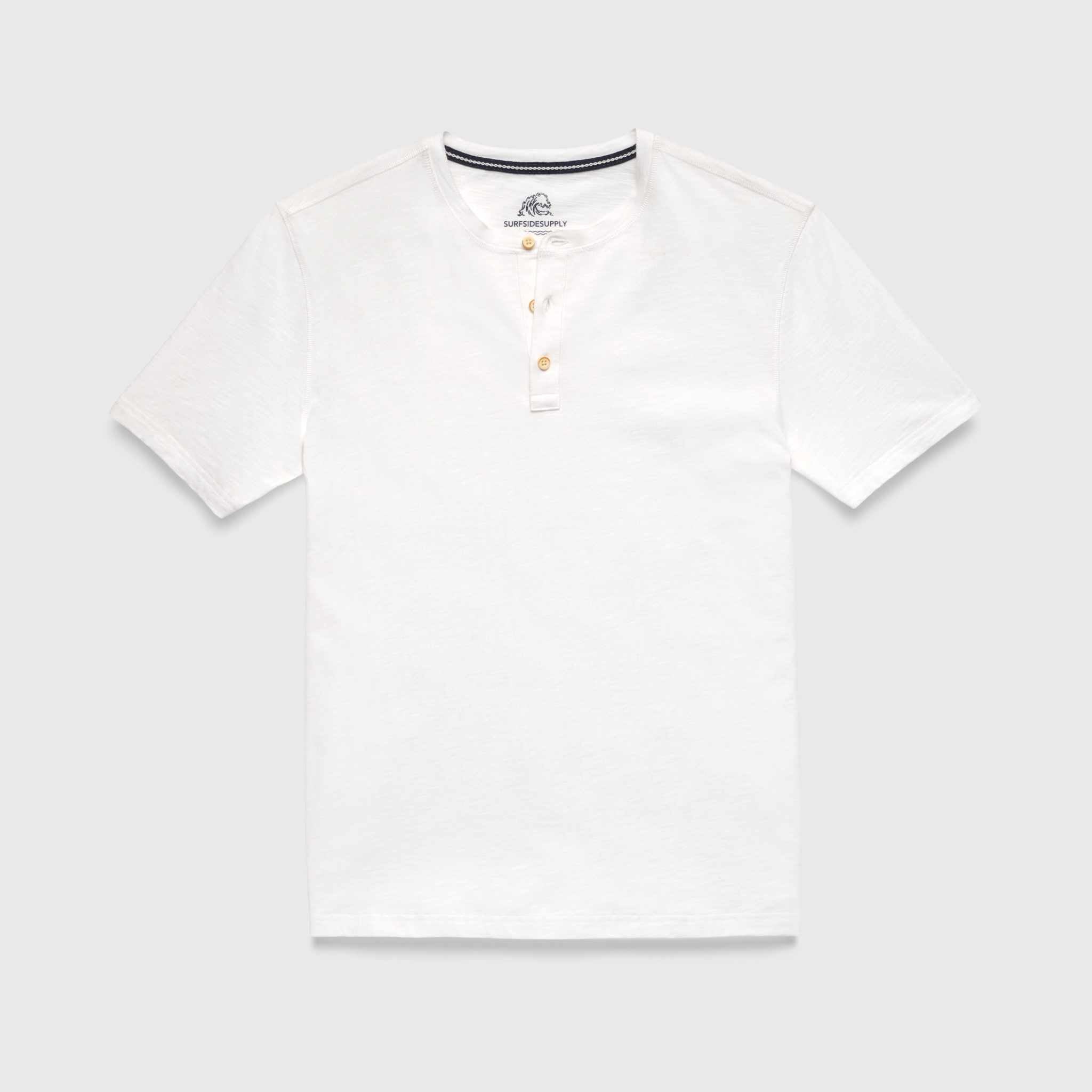 Sean Slub Henley - White - Surfside Supply Co. – Surfside Supply Co.
