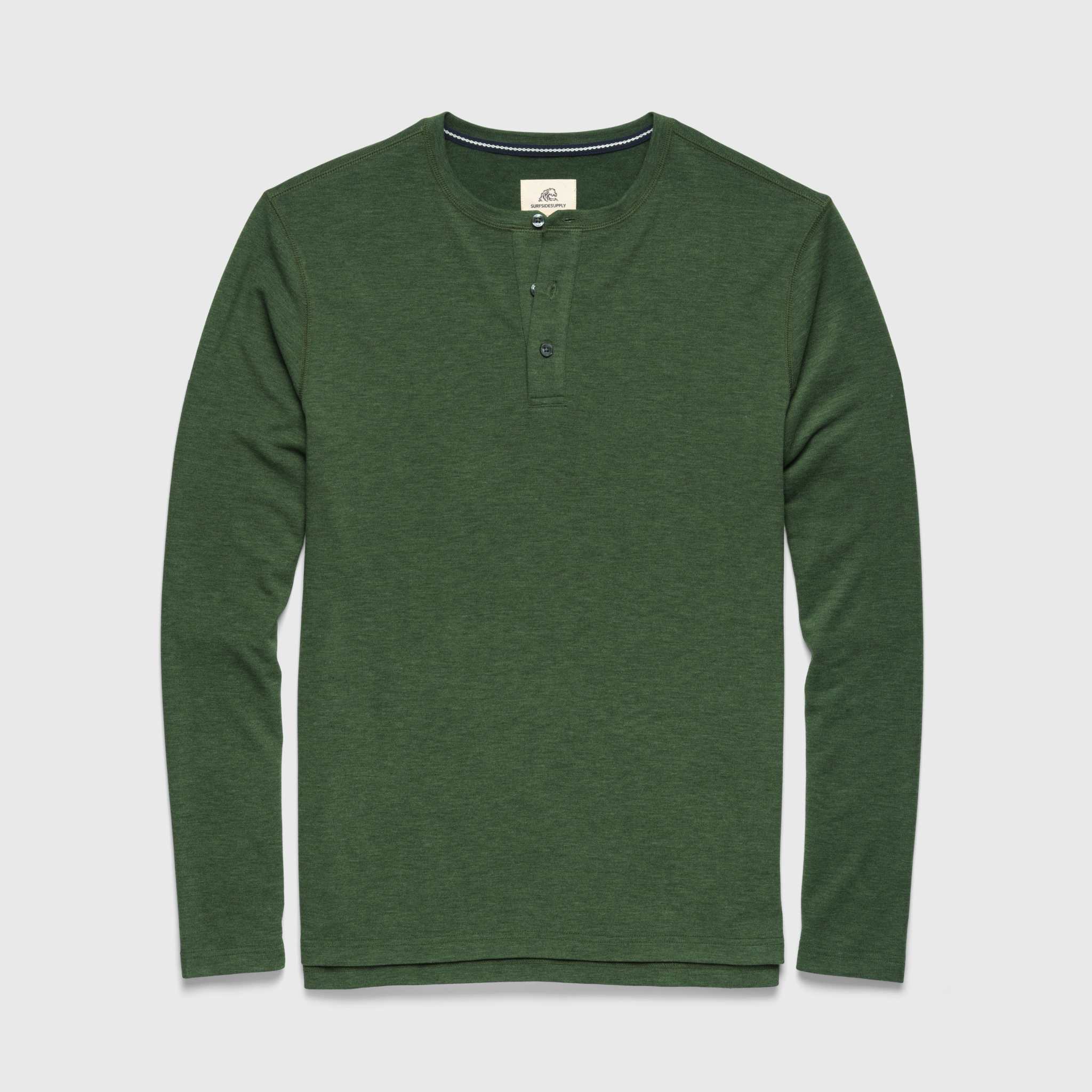 Sean Super Soft Classic Henley - Green Heather - Surfside Supply