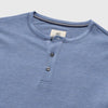 Sean Super Soft Classic Henley - Slate Blue Heather