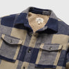 Skip Buffalo Check Sherpa Shirt Jacket - Navy