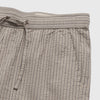 Tyler Crinkle Stripe Drawstring Short - Chinchilla