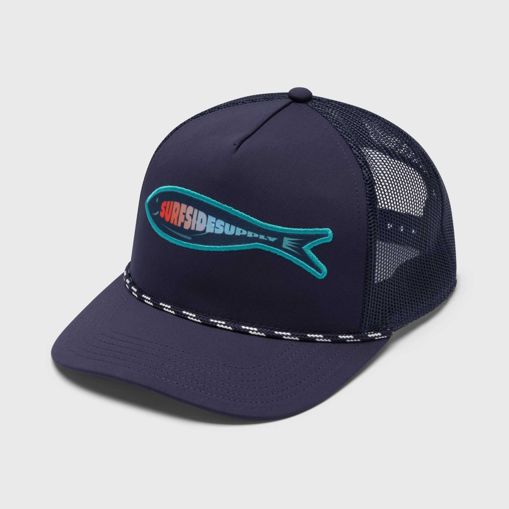 Bait Fishing Trucker Hat - Navy Blazer - Surfside Supply Co