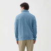 Bobby Brushback Fleece Zip Mock - Blue Heather