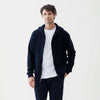 Danny Full-Zip Rib Knit Hoodie - Navy Blazer