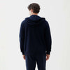 Danny Full-Zip Rib Knit Hoodie - Navy Blazer