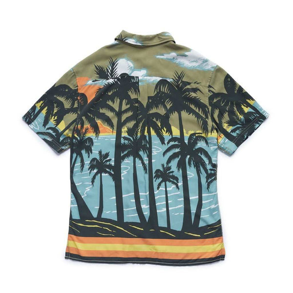 SHIRTSMensFrank Palm Rayon Shirt - Khaki