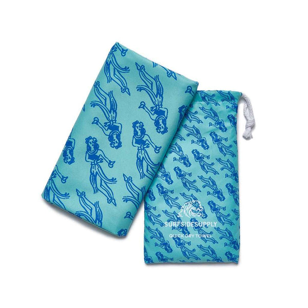 Beach TowelsMensHula Girl Towel - Blue Green