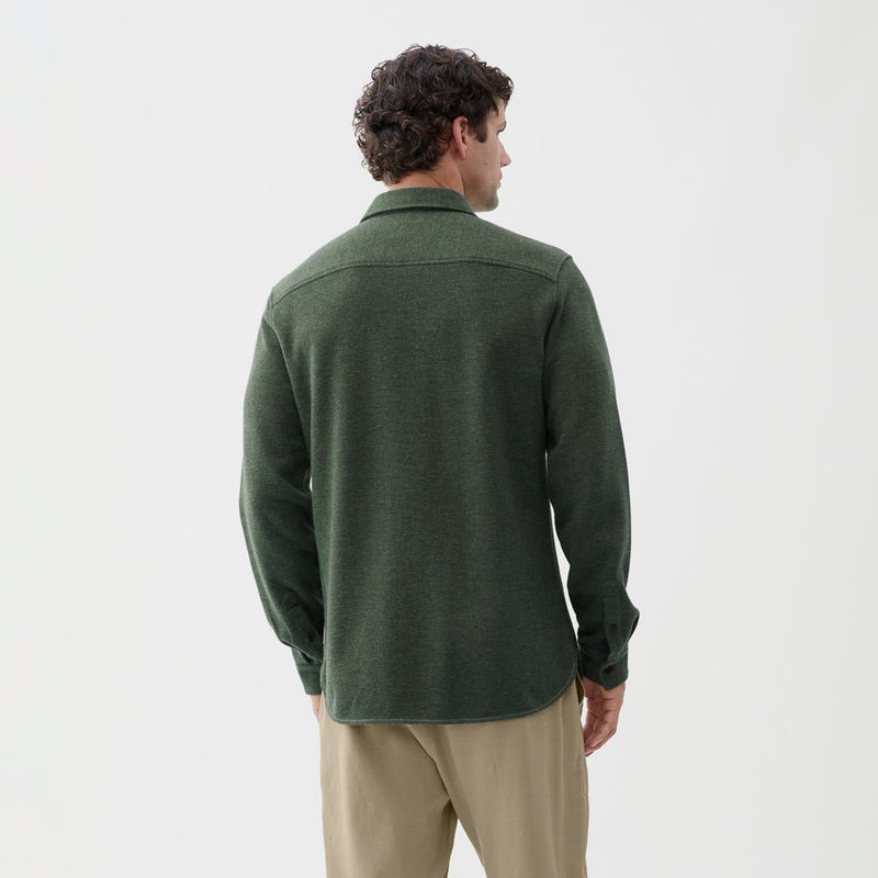 Rex Rib Knit Shirt- Green Heather