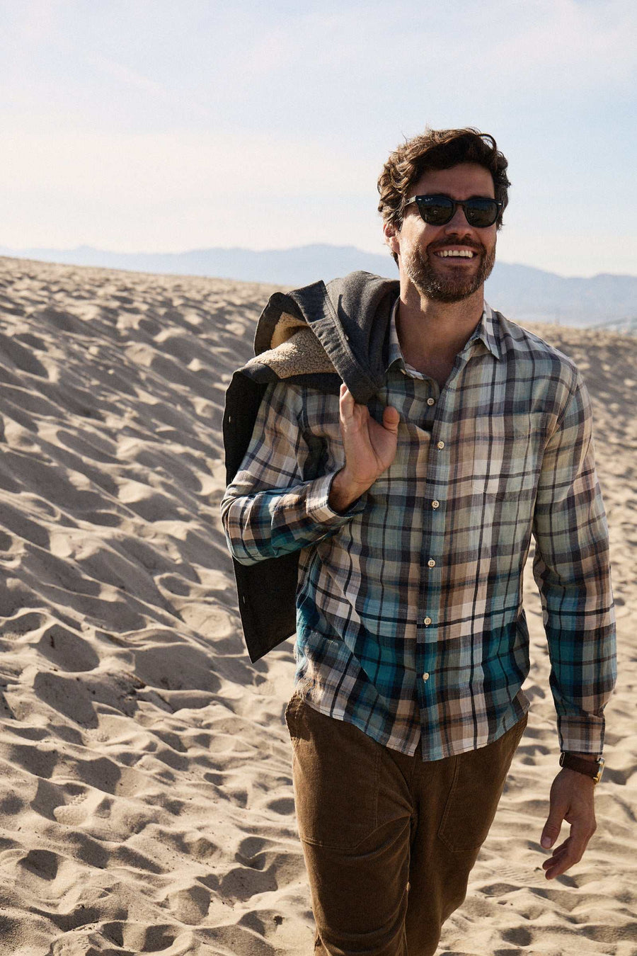Brian Ombre Plaid Shirt - Aqua Combo - Surfside Supply Co