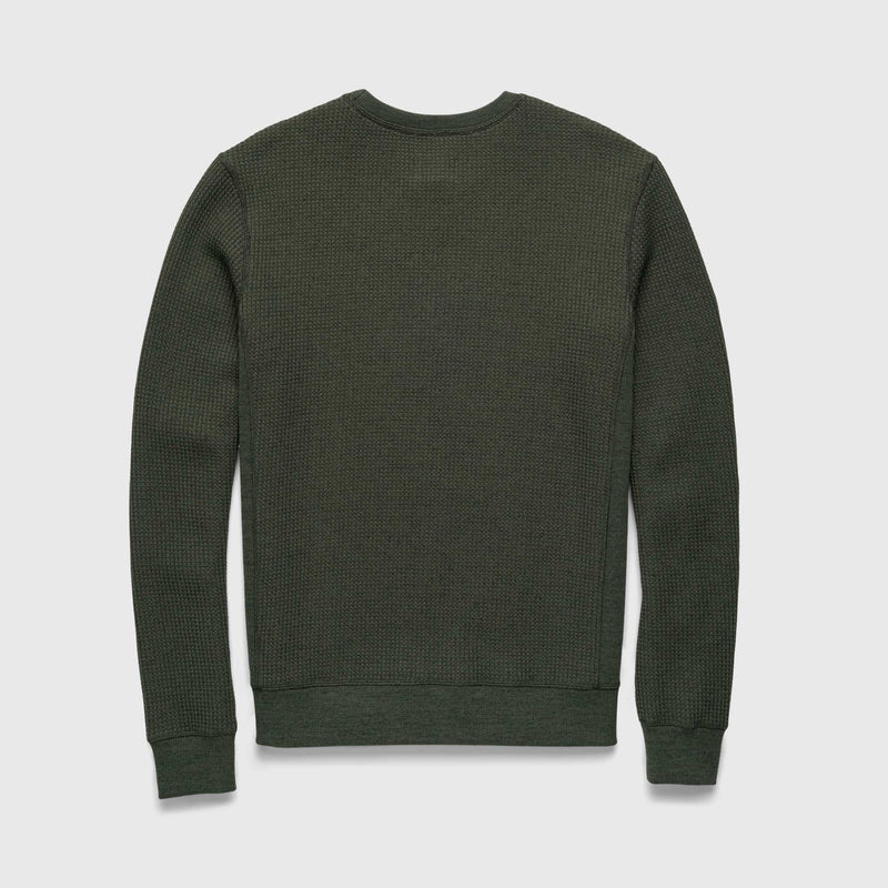 Butch Waffle Thermal Crewneck - Green Heather
