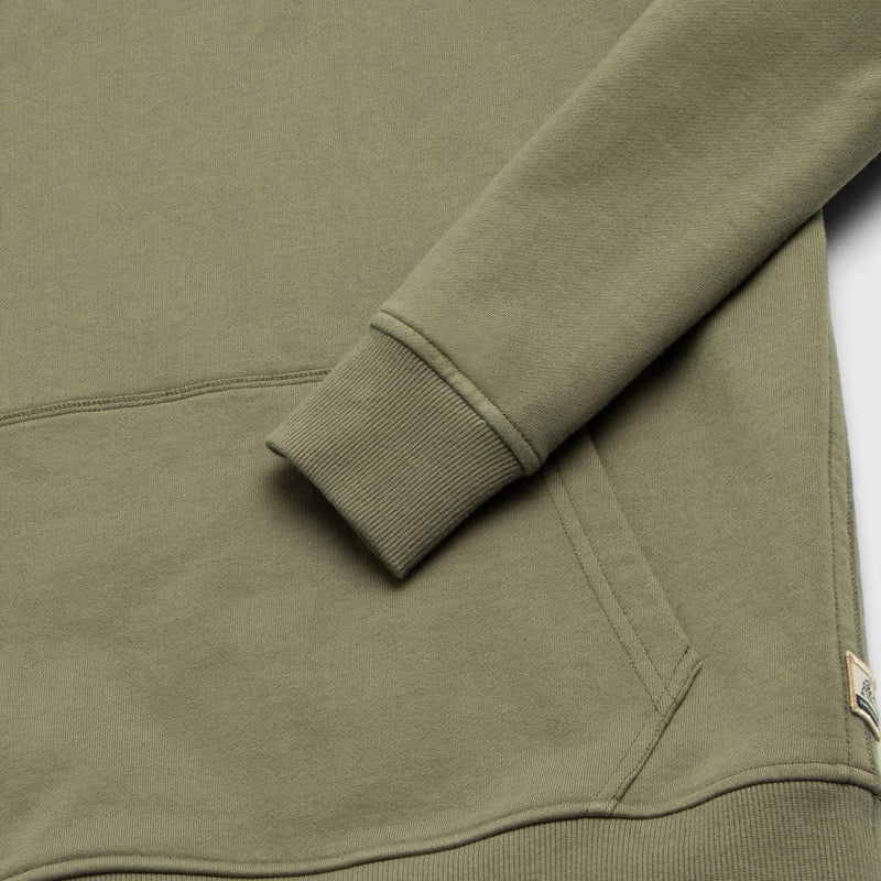 Marine French Terry Hoodie - Lichen Green
