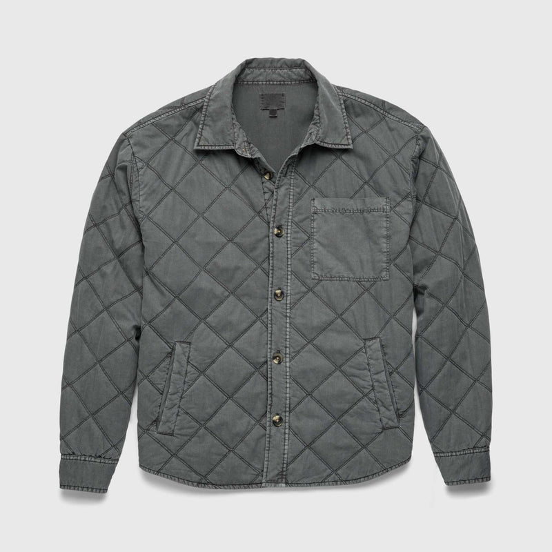 Lennon Quilted Shirt Jacket - Iron Gate Grey