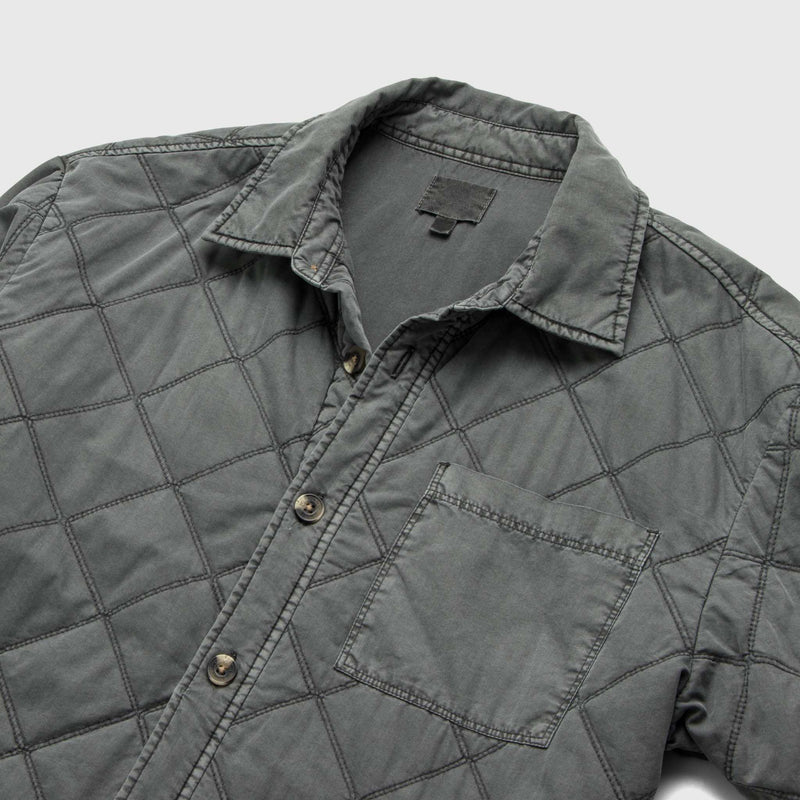 Lennon Quilted Shirt Jacket - Iron Gate Grey