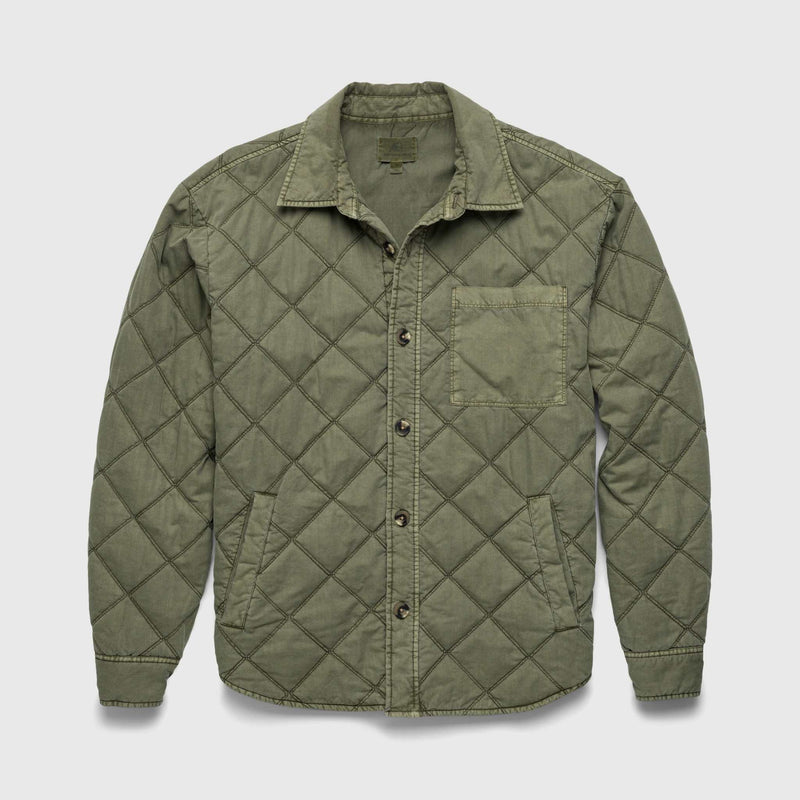 Lennon Quilted Shirt Jacket - Lichen Green