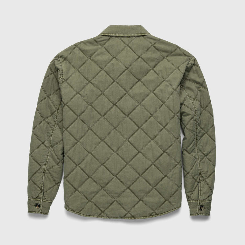 Lennon Quilted Shirt Jacket - Lichen Green