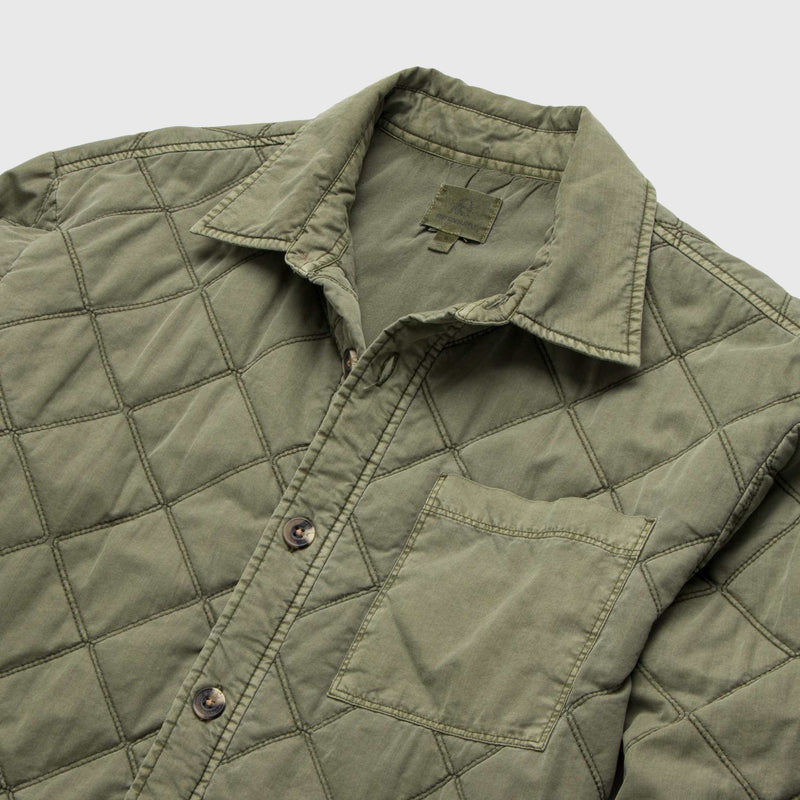Lennon Quilted Shirt Jacket - Lichen Green