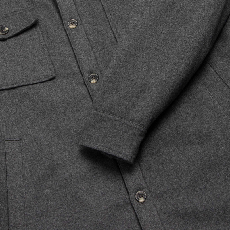 Skip Sherpa Shirt Jacket - Charcoal Heather