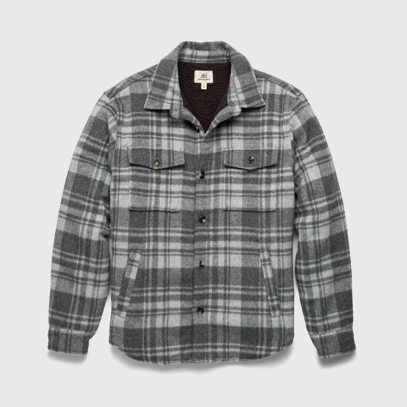 Skip Sherpa Shirt Jacket - Grey Combo