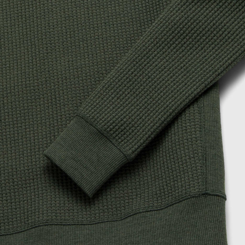 Butch Waffle Thermal Crewneck - Green Heather