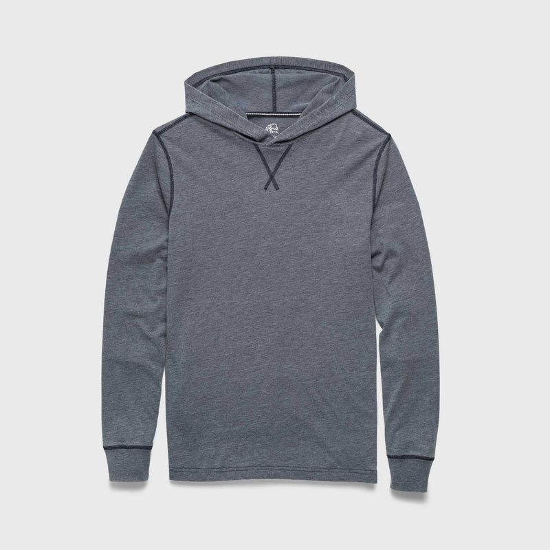 Harry Burnout Hooded Tee - Navy Blazer