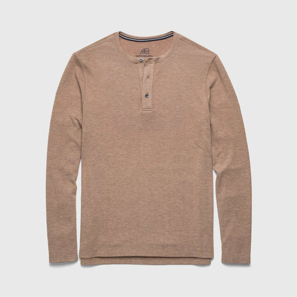 Sean Ultra Soft Classic Henley - Camel Heather - Surfside Supply