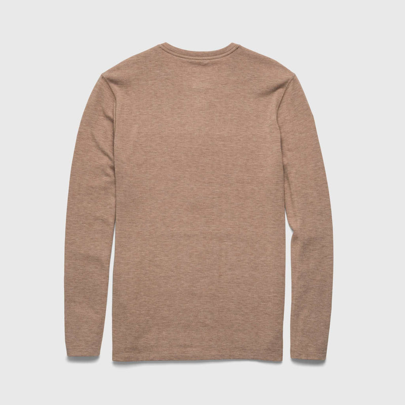 Sean Ultra Soft Classic Henley - Camel Heather
