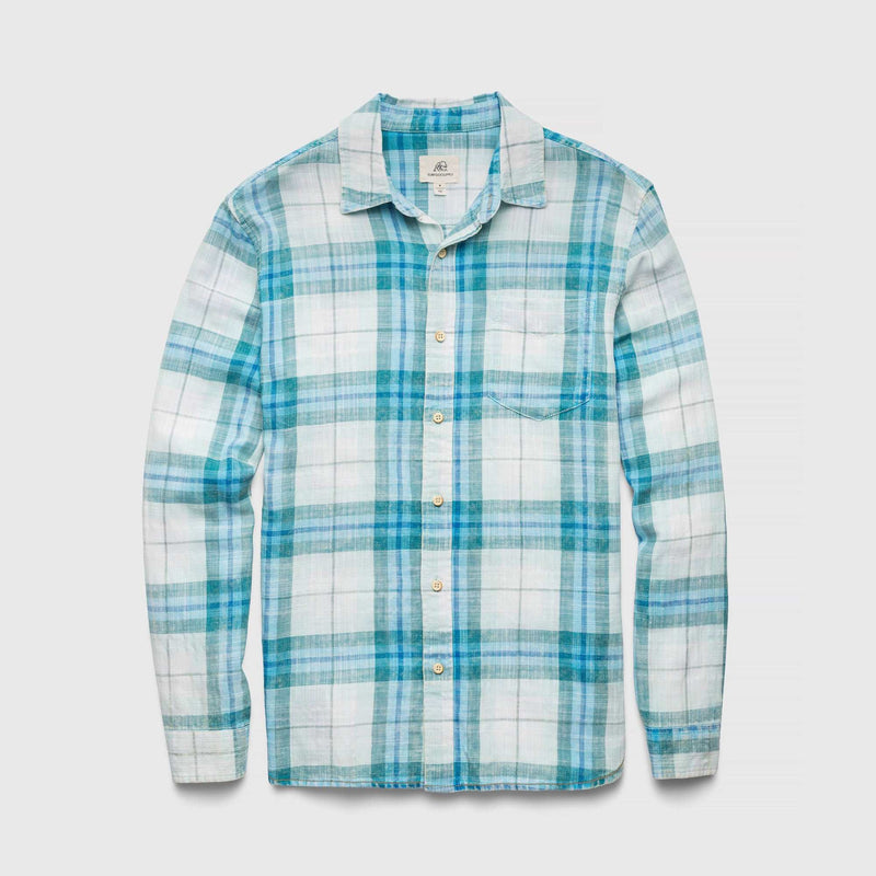 Surfside Supply Co. Brian Twill Plaid Shirt Blue Combo Surfside Supply Co. Brian Twill Plaid Shirt Blue Combo