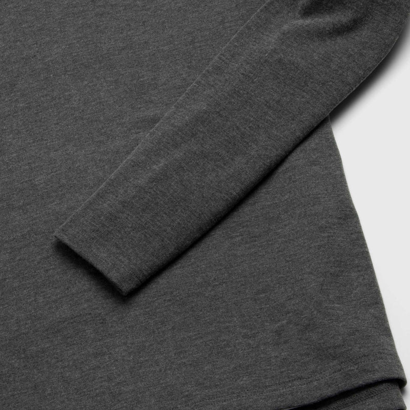 Sean Ultra Soft Classic Henley - Charcoal Heather