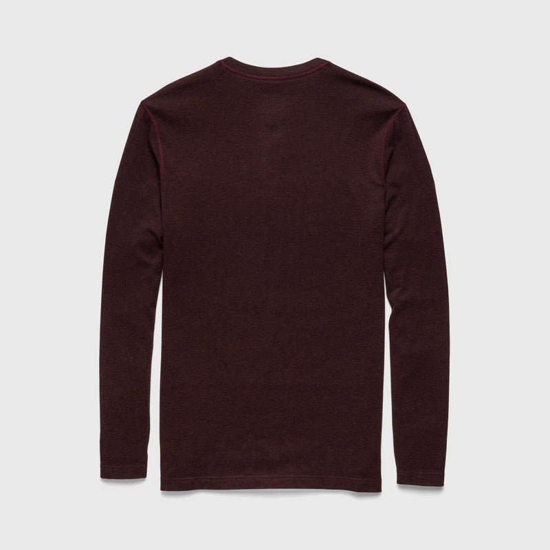 Sean Ultra Soft Classic Henley - Cabernet Heather