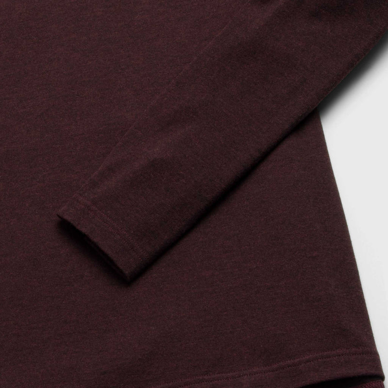 Sean Ultra Soft Classic Henley - Cabernet Heather