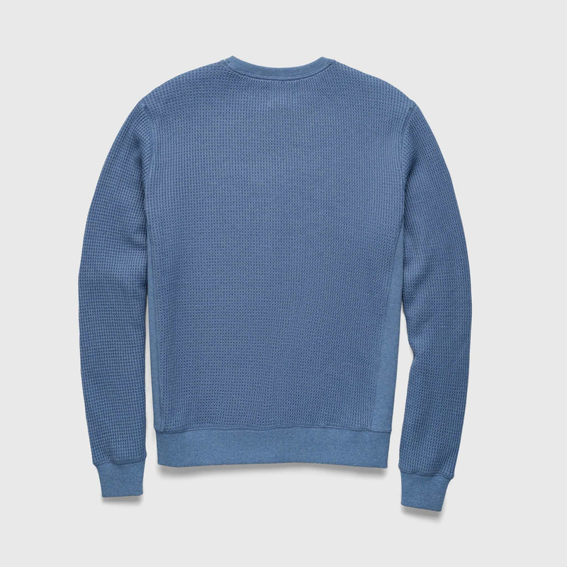 Butch Waffle Thermal Crewneck - Blue Heather
